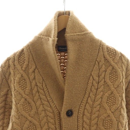 ドルモア DRUMOHR カーディガン ケーブル編み ショールカラー ウール