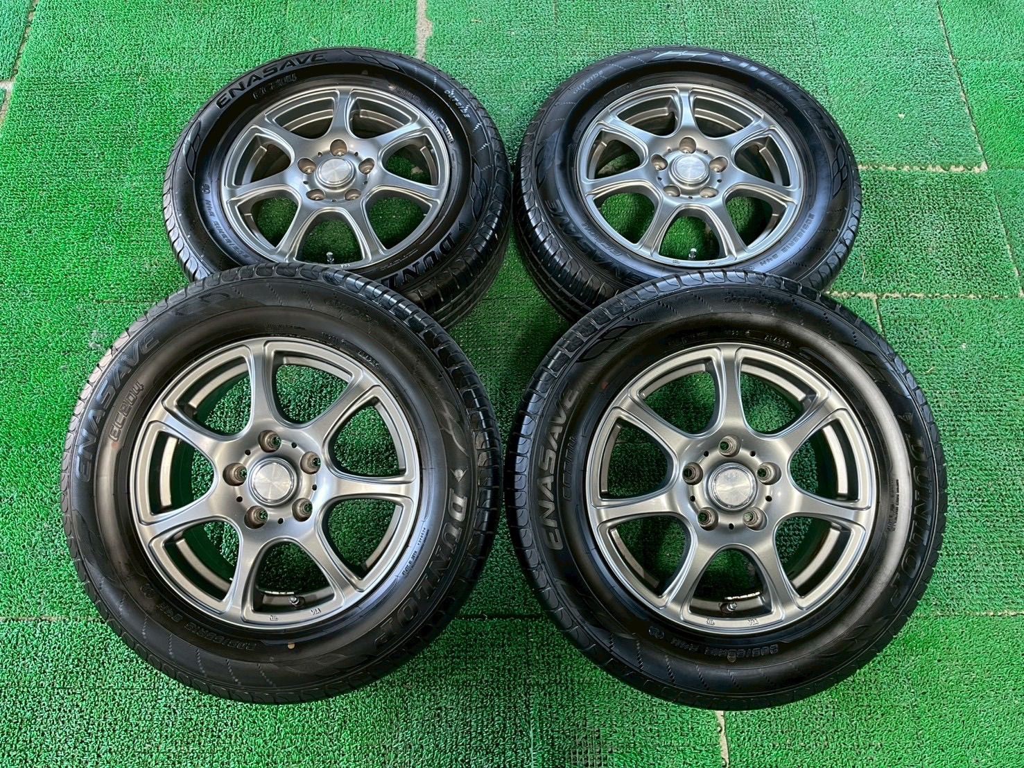253-205 SPRINE 205/65R15 15インチ タイヤホイール 15×5.5J+45 PCD114.3/5H ダンロップ エナセーブ 2023年製 サマータイヤラジアルタイヤ
