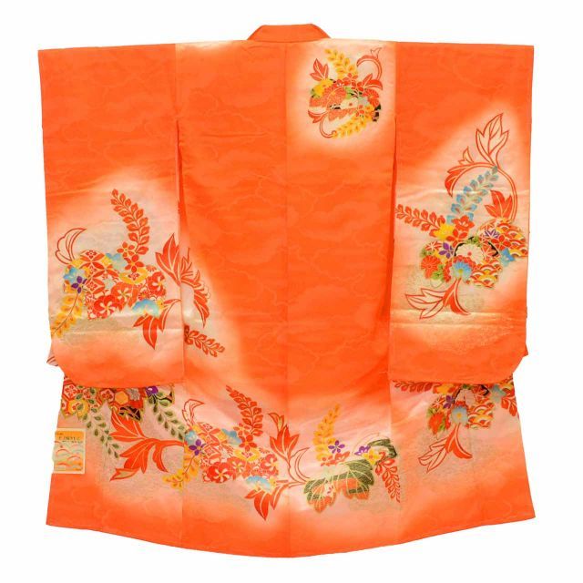 中古】 リサイクル着物 女の子 七五三 7歳 2点セット 着物 長襦袢