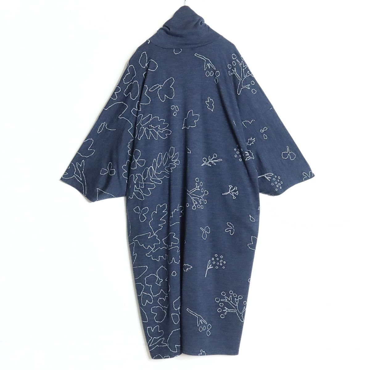 美品】SOUSOU ソウソウ☆ワンピース 衿巻薙刀長方形衣 紺系