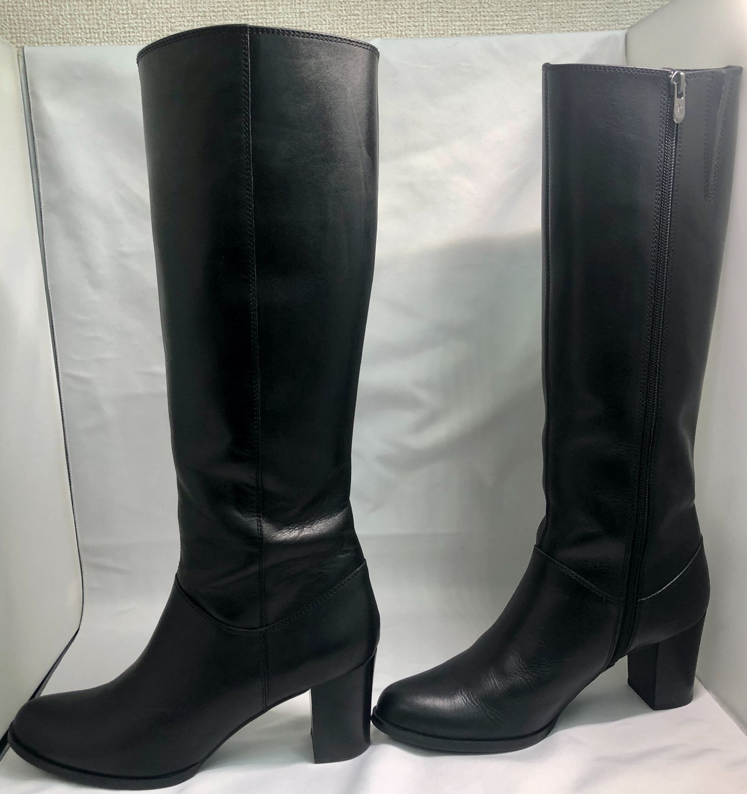 レディースロングブーツ 銀座かねまつ 24cm ヒール7cm M2160 - メルカリ