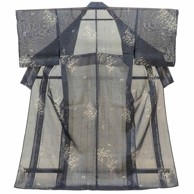 中古】 リサイクル着物 芭蕉布 絹芭蕉 紬 夏物 夏着物 正絹 仕立て