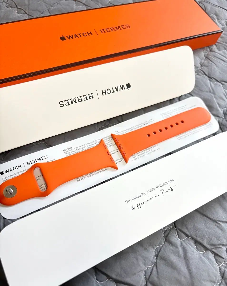 Apple Watch Hermes Orange Silicone Strap S/M 新品
