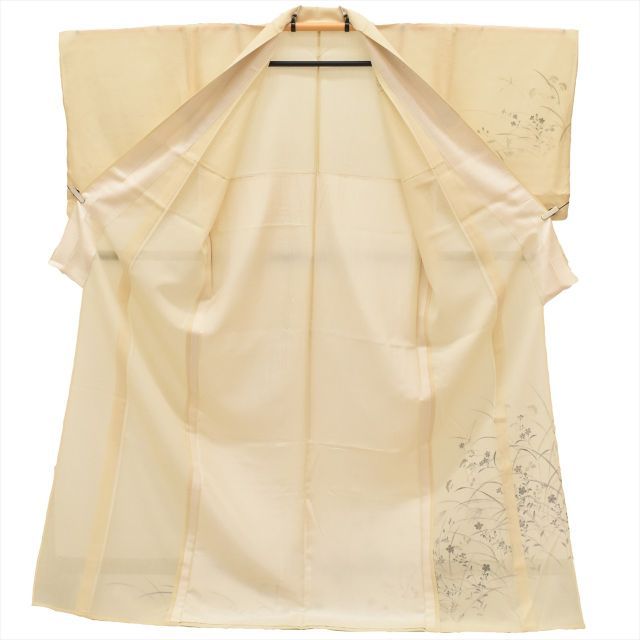 中古】 結城紬 着物 正絹 リサイクル 身丈166.5cm LL 裄67cm 仕立て