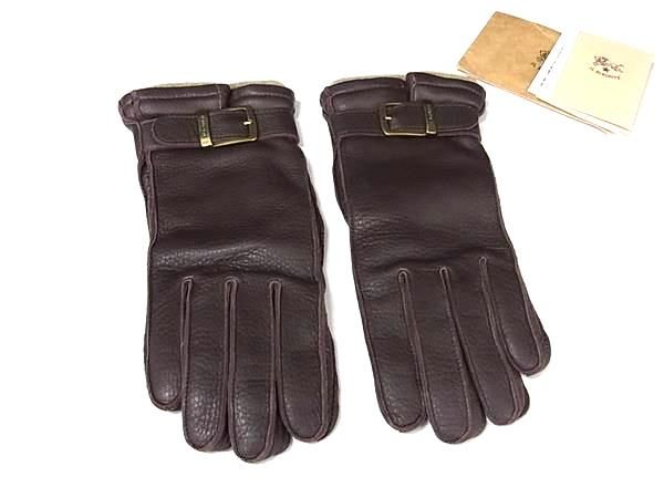 □美品□ IL BISONTE イルビゾンテ レザー 手袋 グローブ 防寒具
