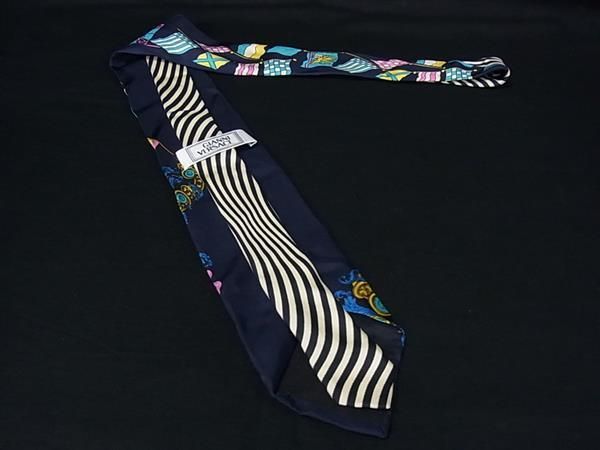 GIANNI VERSACE ジャンニ ヴェルサーチ シルク100％ 総柄 ネクタイ
