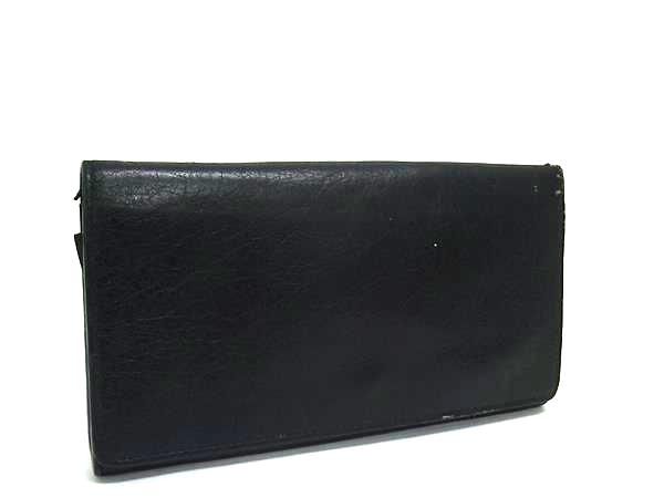 BALENCIAGA ブラックレザー 長財布　バレンシアガ【中古】 BALENCIAGA バレンシアガ ラシックコンチネンタル 長財布 レザー