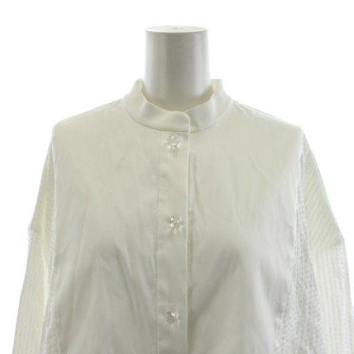 ヨリ yori シロコン shirocon ダブルカフス タキシードリボンブラウス