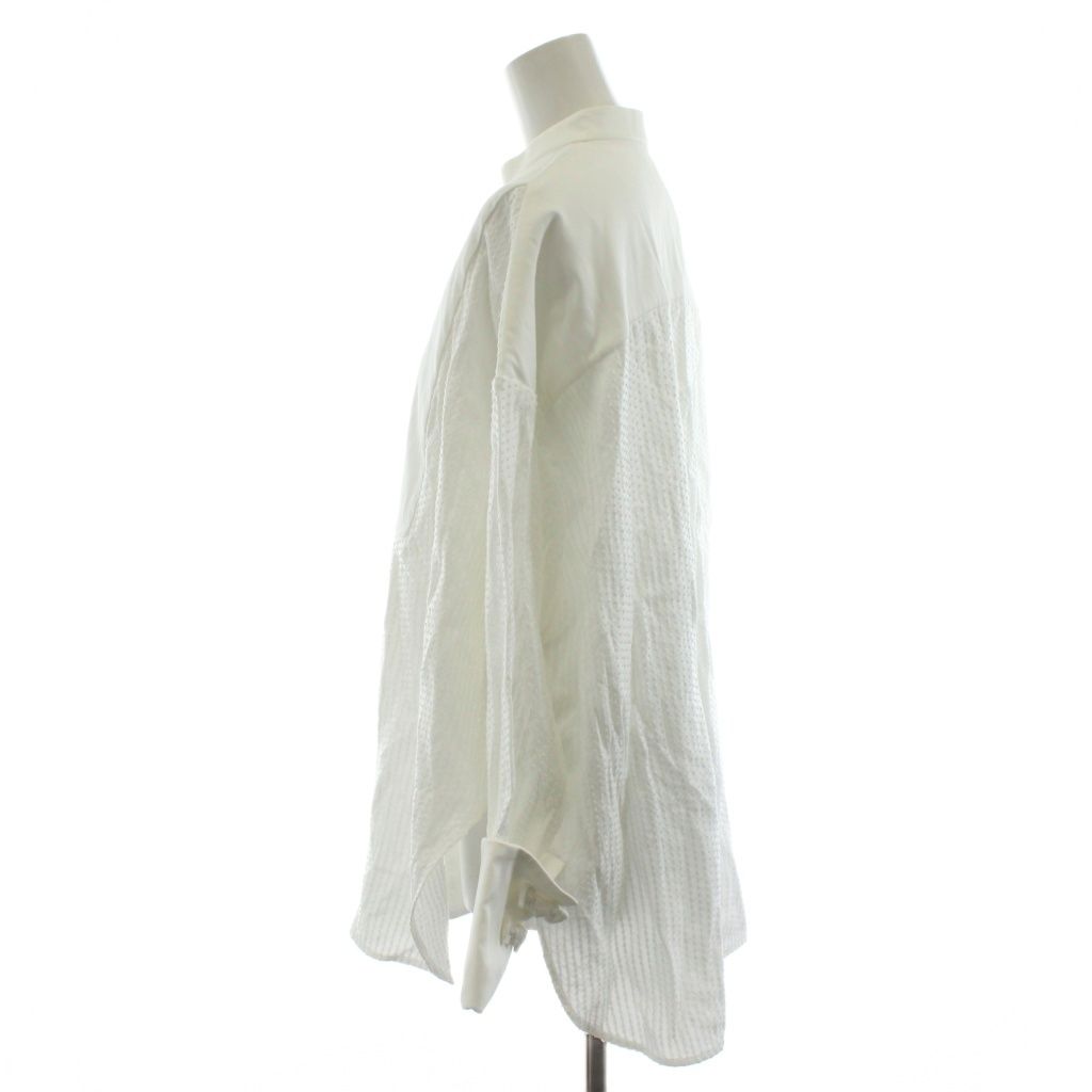 ヨリ yori シロコン shirocon ダブルカフス タキシードリボンブラウス