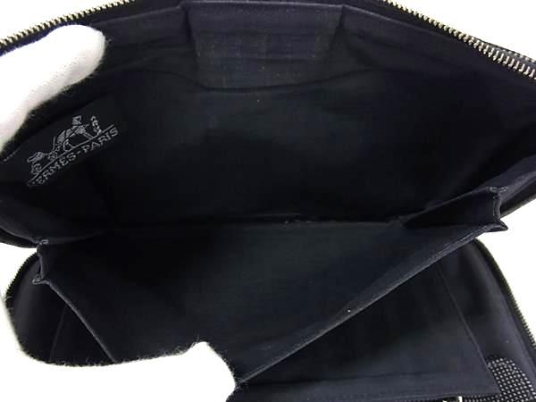 HERMES エルメス エールライン パースGM キャンバス シルバー金具