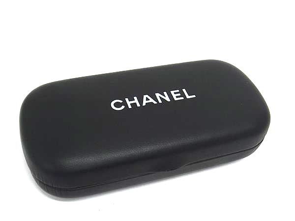 □美品□ CHANEL シャネル ロゴ レザー メガネケース 眼鏡ケース
