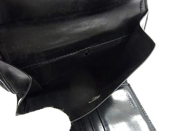 三つ折り サフィアーノ プラダ 財布 PRADA ブラック レザー