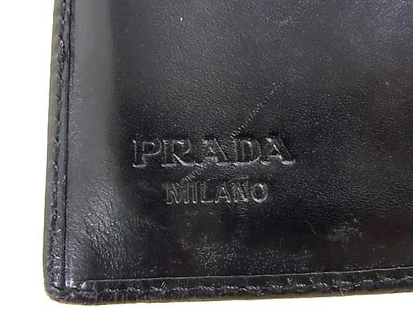 PRADA ブラック 三つ折り財布　レザー PRADA プラダ レザー 三つ折り 財布 ウォレット 札入れ 小銭入れ