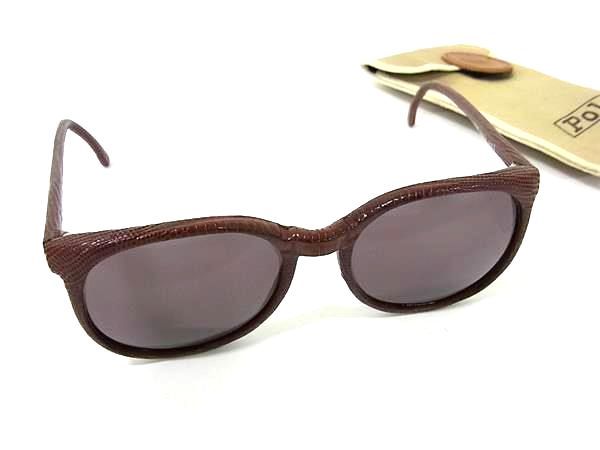 極上本物美品 POLO RALPH LAUREN ポロラルフローレン 25 54-20 145 リザード サングラス メガネ 眼鏡 ブラウン系 DL1953