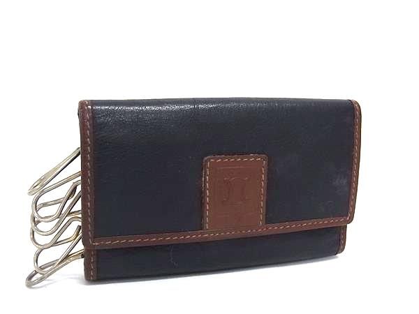 CELINE セリーヌ マカダム レザー 6連 キーケース 鍵入れ レディース