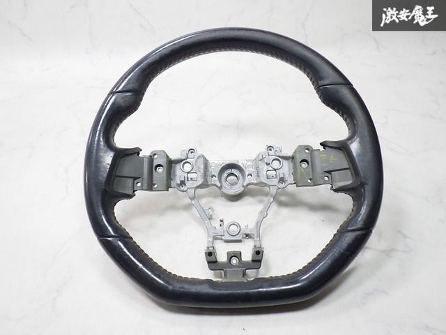 スバル 純正 VAB WRX STi レザー ハンドル ステアリング 赤ステッチ