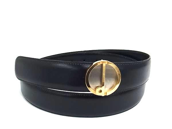 □美品□ dunhill ダンヒル レザー ゴールド金具 ベルト 表記サイズ 34