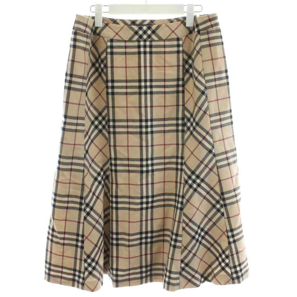 バーバリー ロンドン BURBERRY LONDON フレアスカート ひざ丈 チェック