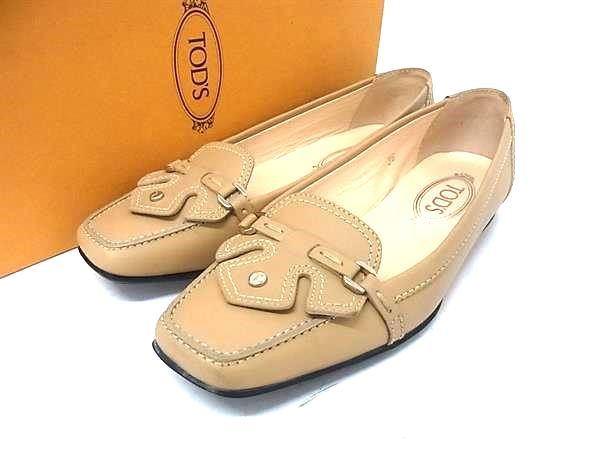 美品　TOD'S ベージュ ローファー □美品□ TODS トッズ レザー ローファー 表記サイズ 36 (約23cm) 靴