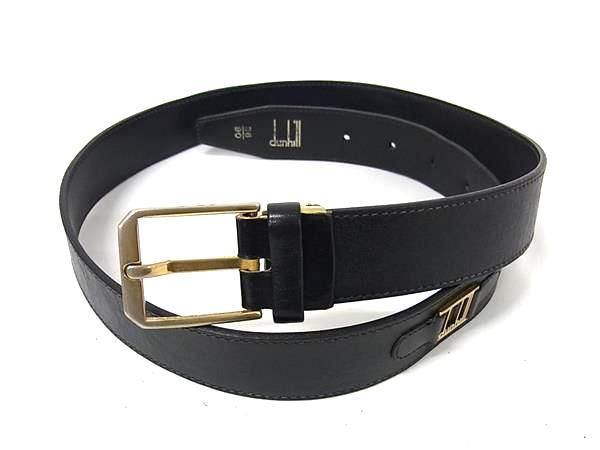□美品□ dunhill ダンヒル レザー ゴールド金具 ベルト 表記サイズ 36