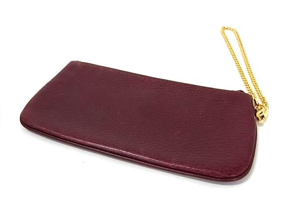 【美品】Cartier カルティエ マストライン ポーチ ゴールドチェーン Cartier カルティエ マストライン レザー チェーン マルチポーチ