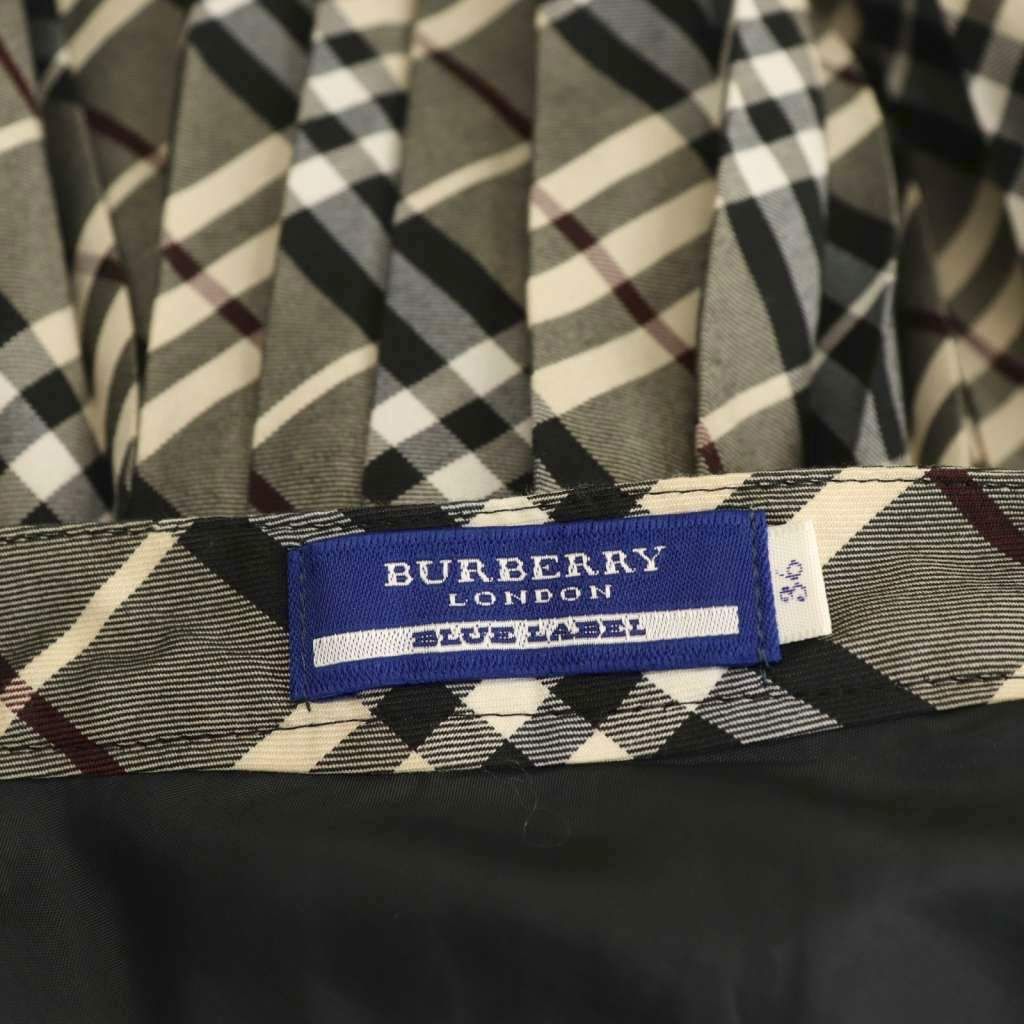 バーバリーブルーレーベル BURBERRY BLUE LABEL チェック プリーツ