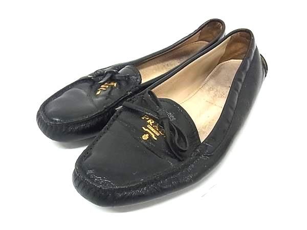 プラダ PRADA 靴 スニーカー 黒 レザー ドライビングシューズ レディース プラダ PRADA PRADA ドライビングシューズ 2DD164 053 FU00I