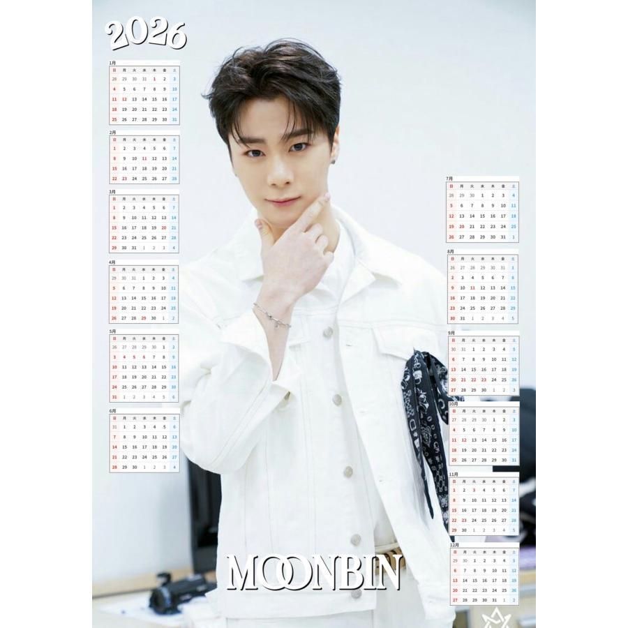 ムンビン ASTRO アストロ 2026 ラミネート カレンダー はがきサイズ 韓