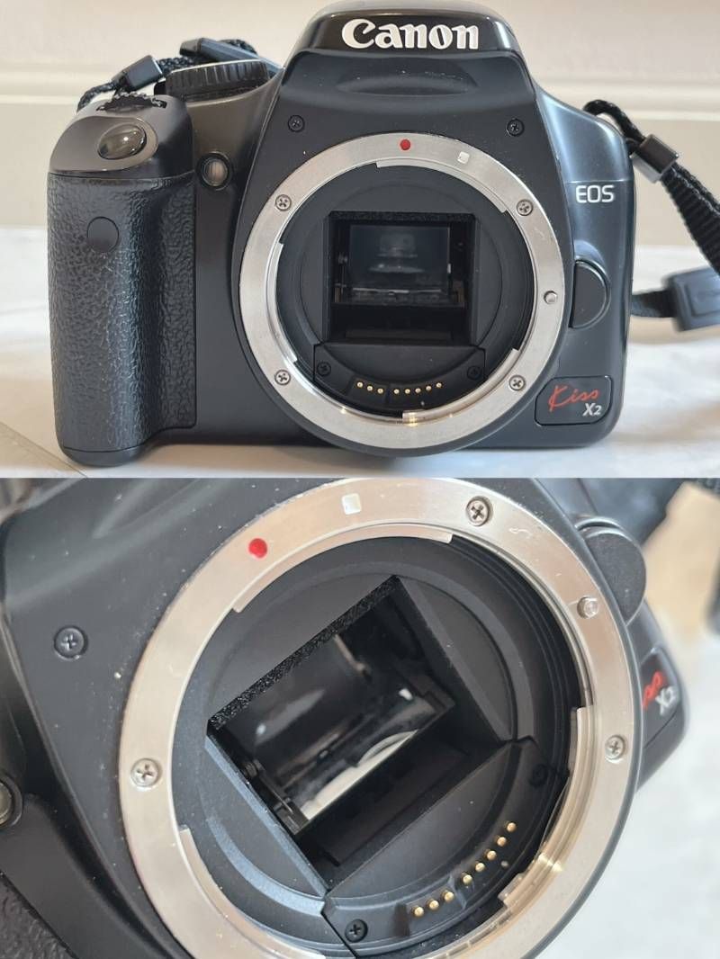 デジタルカメラ Canon EOS Kiss X2+ EF-S 55-250mm キヤノン（Canon） Canon EOS kiss X2 ダブルレンズセット デジタル