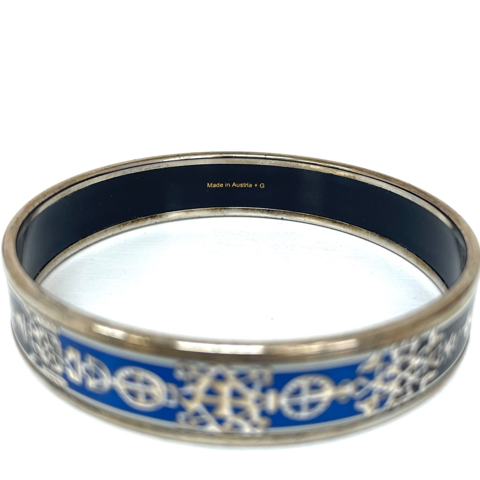 HERMES エルメス エマイユ ガダルキヴィール バングル シルバー ブラック HERMES エルメス エマイユ ガダルキヴィール バングル シルバー