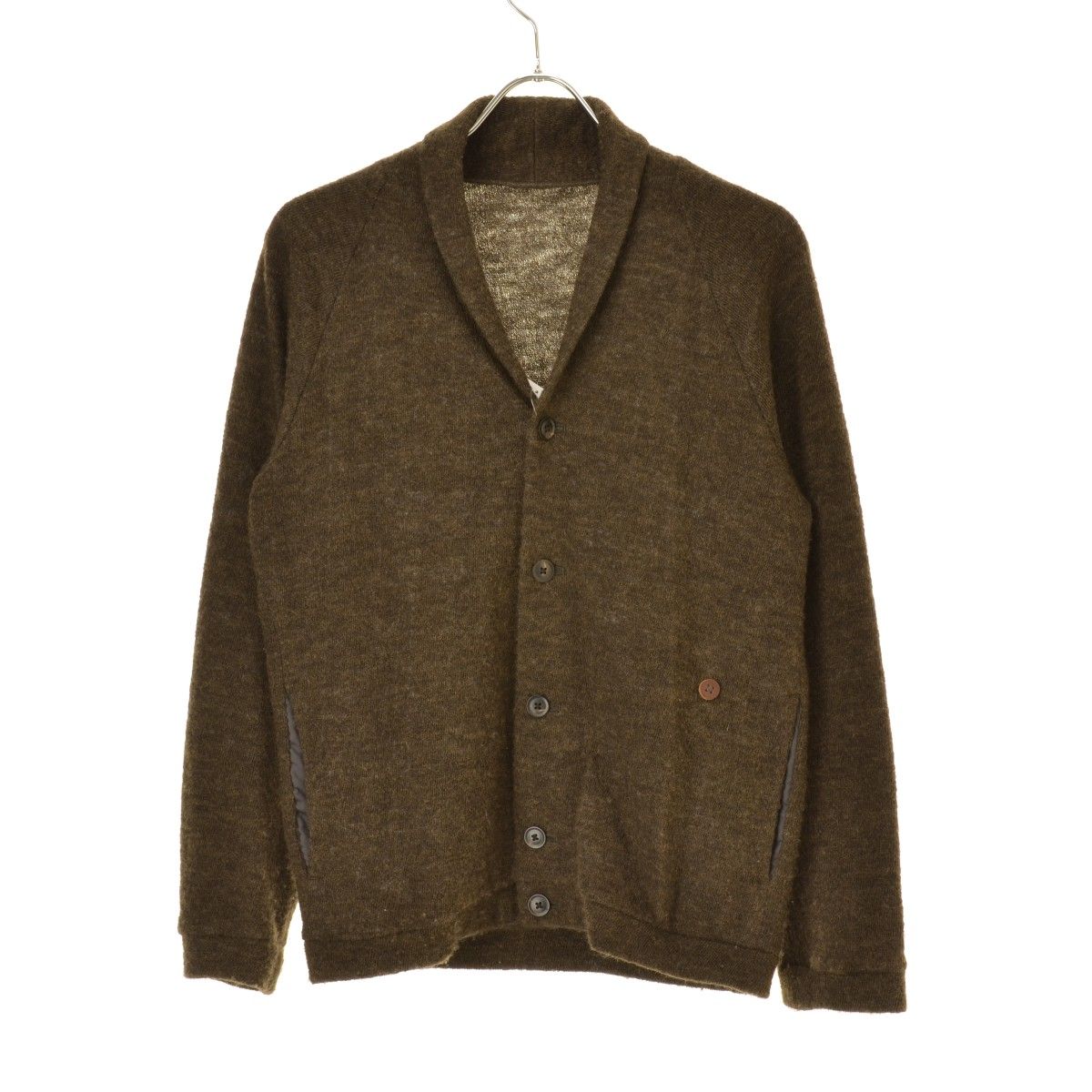 Scye】1112-23086 Wool Pile Shawl Collar Cardigan ショールカラー 