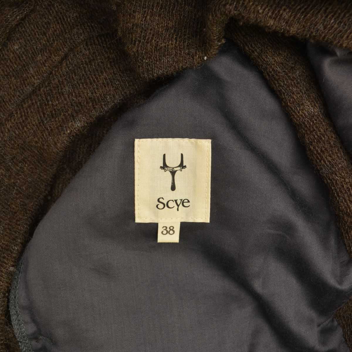 Scye】1112-23086 Wool Pile Shawl Collar Cardigan ショールカラー 