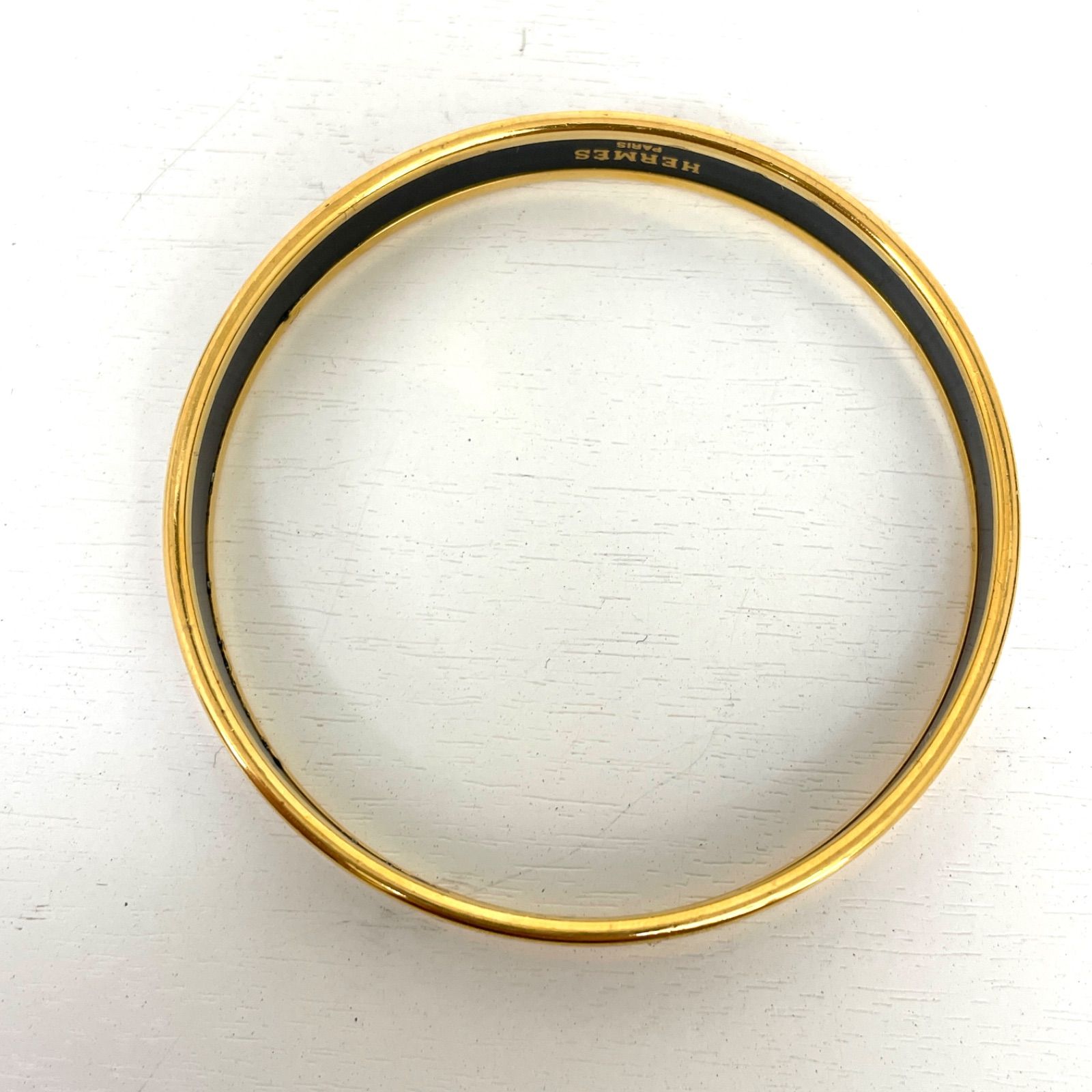 HERMES エルメス バングル エマイユ ゴールド ピンク ベルトモチーフ