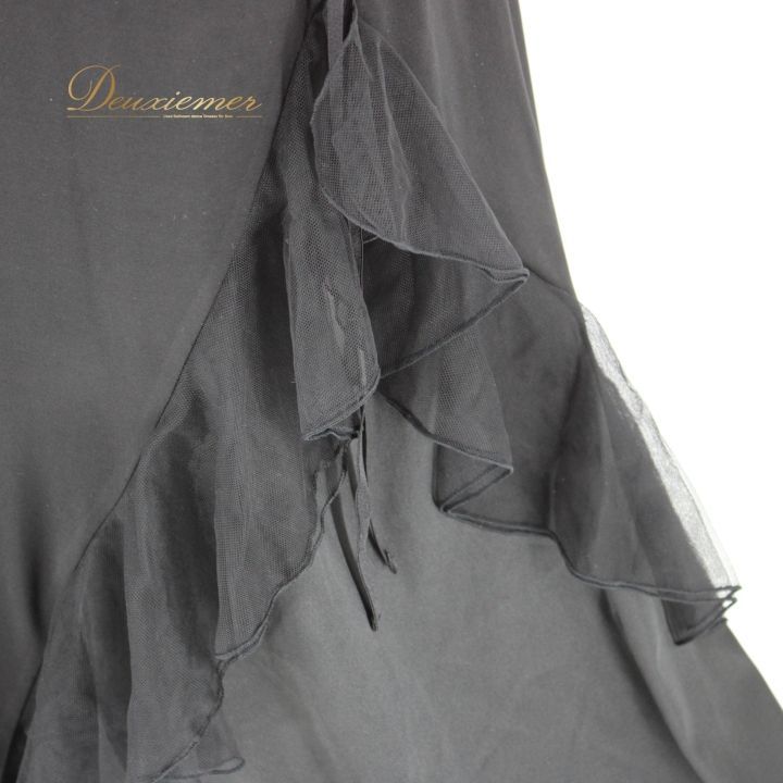 社交ダンス 衣装 スタンダード スカート レッスンウェア 練習着 黒