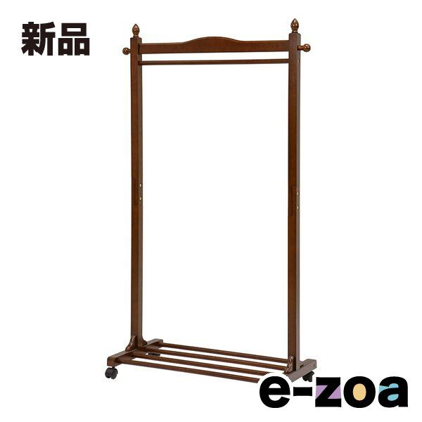 萩原  ハギハラ ハンガーラック 幅90×奥行40×高さ154 ブラウン VR-7238BR (2520207)