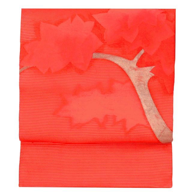 M272 夏帯　花模様　正絹　名古屋帯　名古屋仕立て　未使用極美品 M272 夏帯 花模様 正絹 名古屋帯 名古屋仕立て 未使用極美品 M272 夏帯