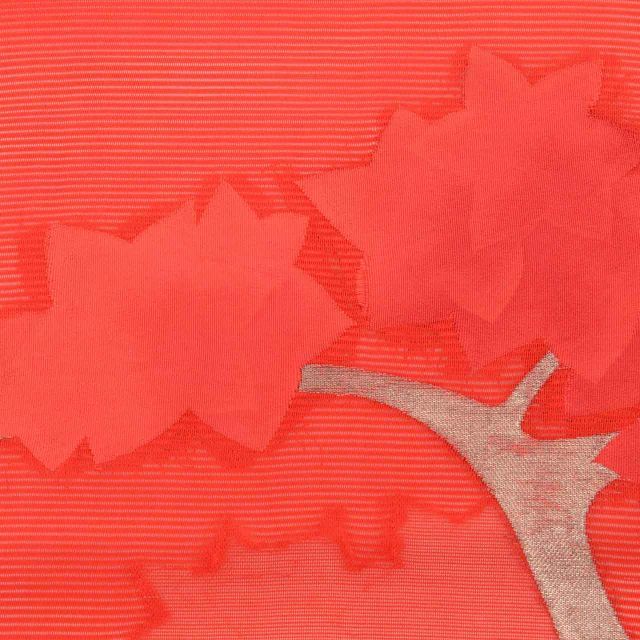 名古屋帯 夏物 夏帯 正絹 九寸 リサイクル名古屋帯 仕立て上がり 赤色