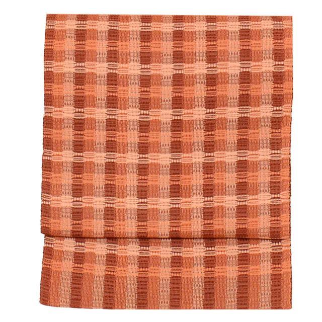 中古】 名古屋帯 夏物 夏帯 麻 八寸 リサイクル名古屋帯 美品 仕立て