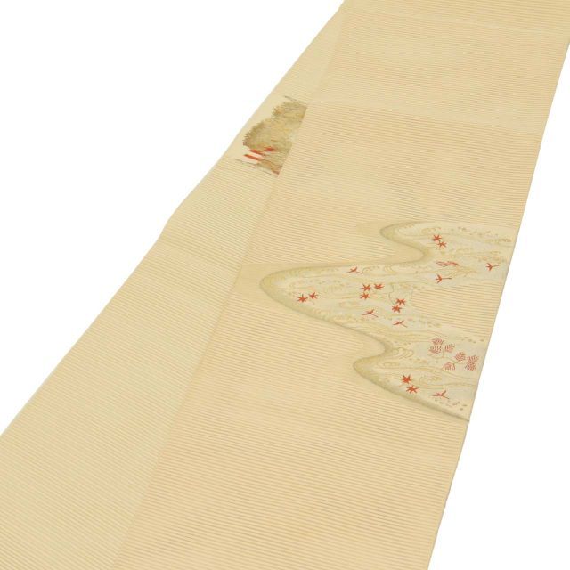 中古】 名古屋帯 夏物 夏帯 正絹 八寸 リサイクル名古屋帯 仕立て