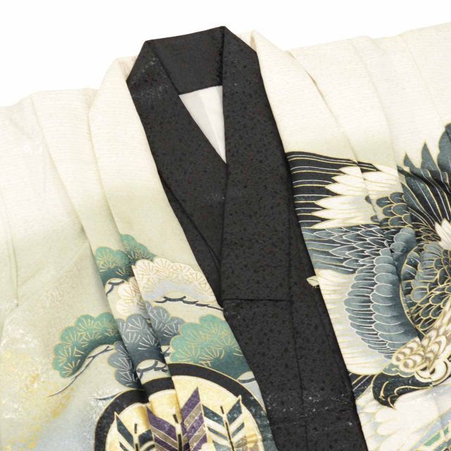 リサイクル 七五三 男の子 5歳 2点セット 化繊 着物 羽織 仕立て上がり