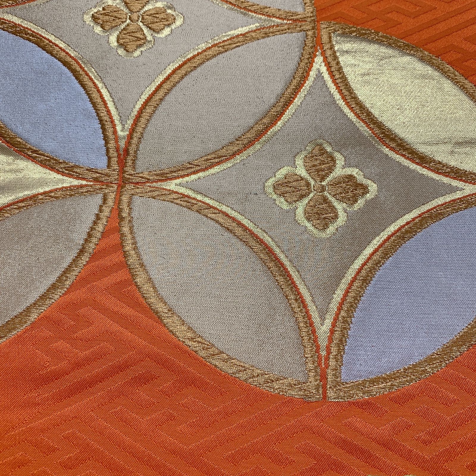 6285］袋帯 花七宝文様 金銀糸 六通 正絹 着物 フォーマル - メルカリ