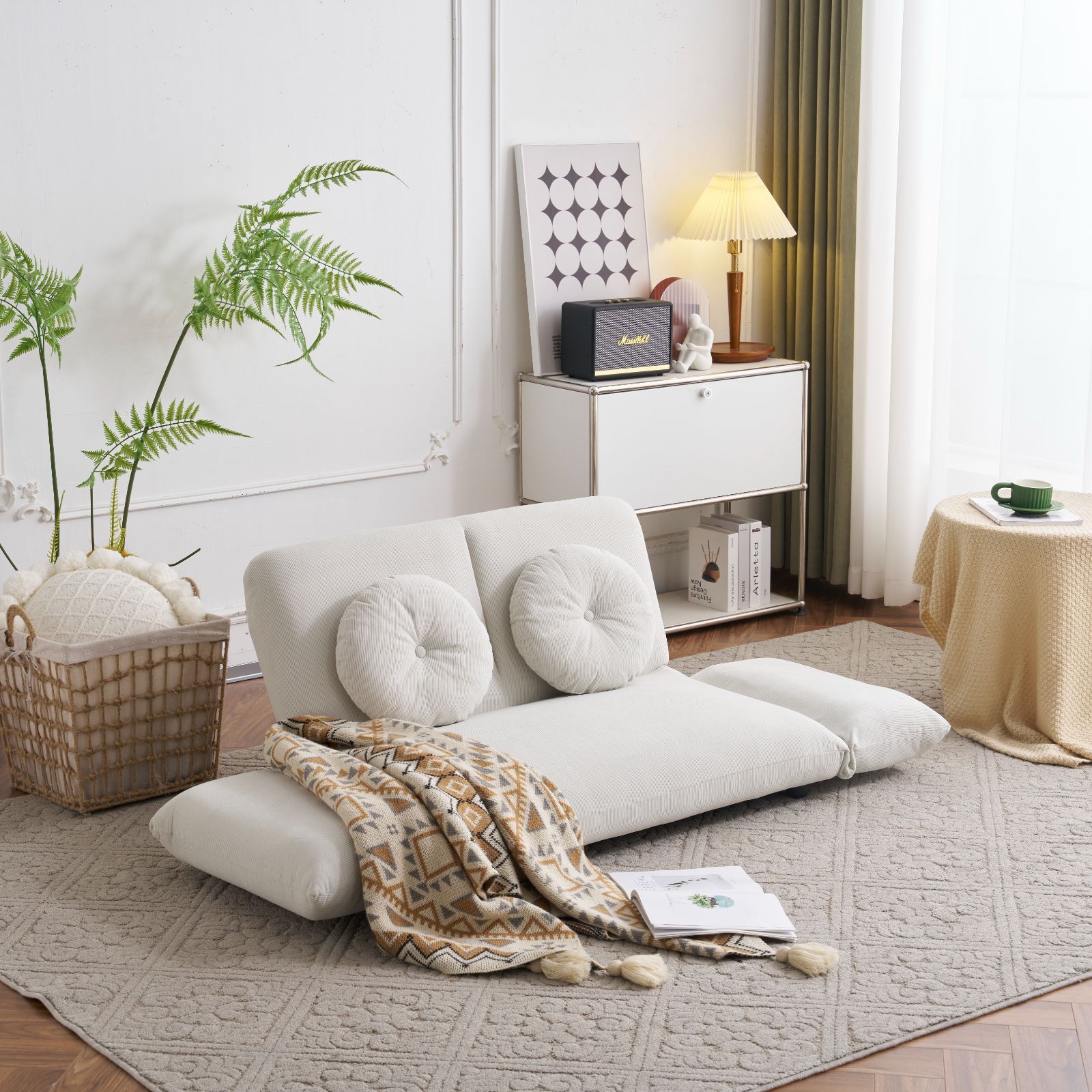 2人掛けソファ ソファベッド コンパクト ローソファ クッション付き こたつ用 2人掛けソファベッド フロアソファ コンパクトローソファ こたつ用