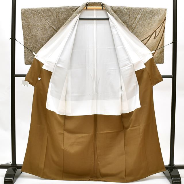 中古】 大島紬 着物 正絹 リサイクル 裄63cm 身丈157cm 染大島 美品