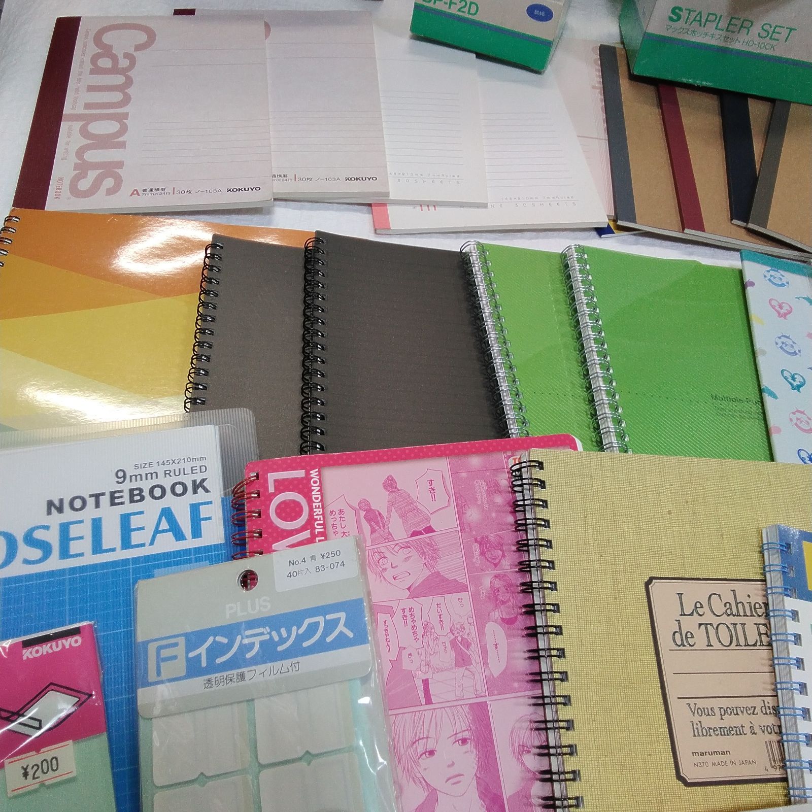 【文房具】大量 まとめ売り 未使用！ 文房具 大量まとめ売り ノート メモ帳 クリップ インデックス