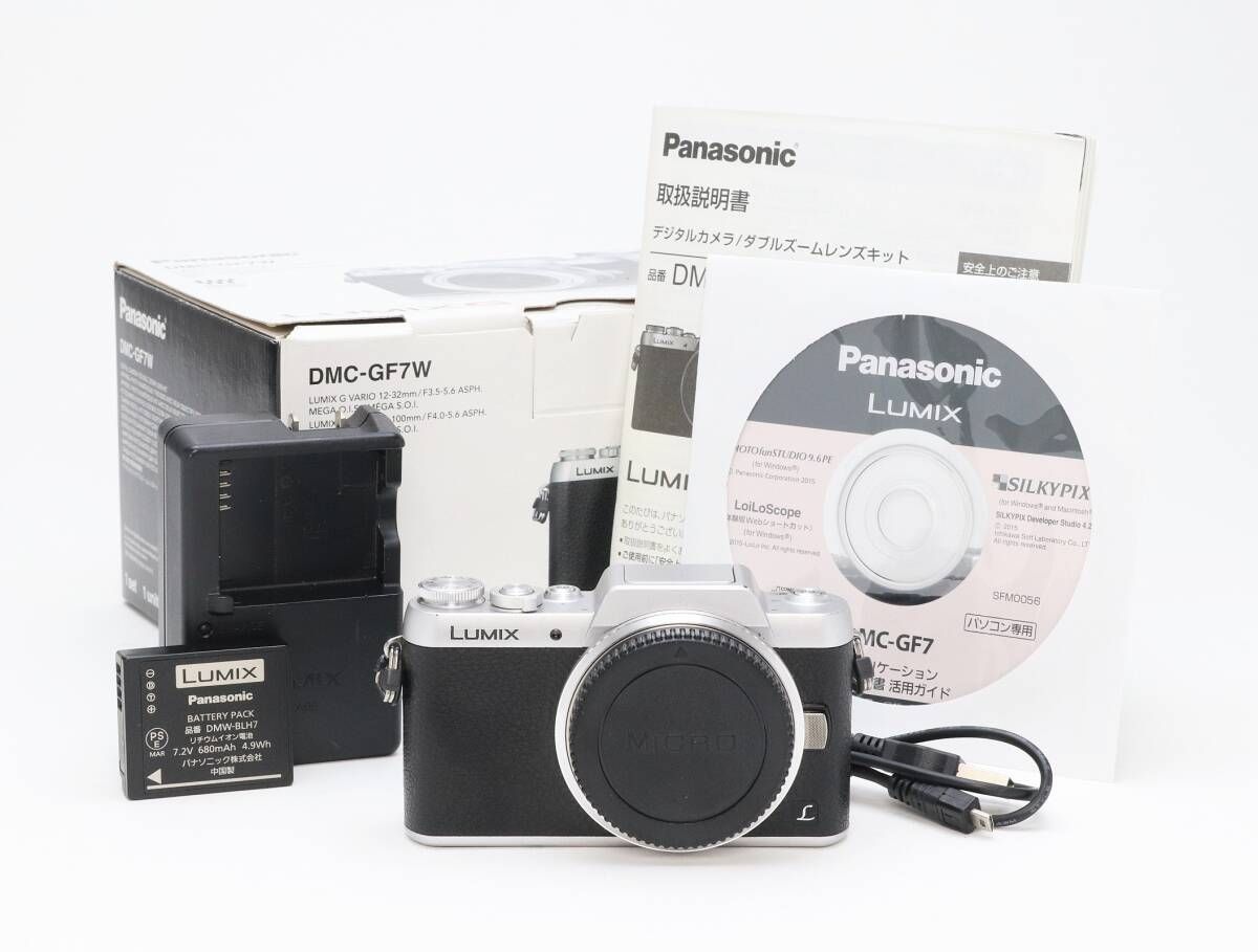 AB- (良品) Panasonic パナソニック LUMIX DMC-GF7 ボディ シルバー