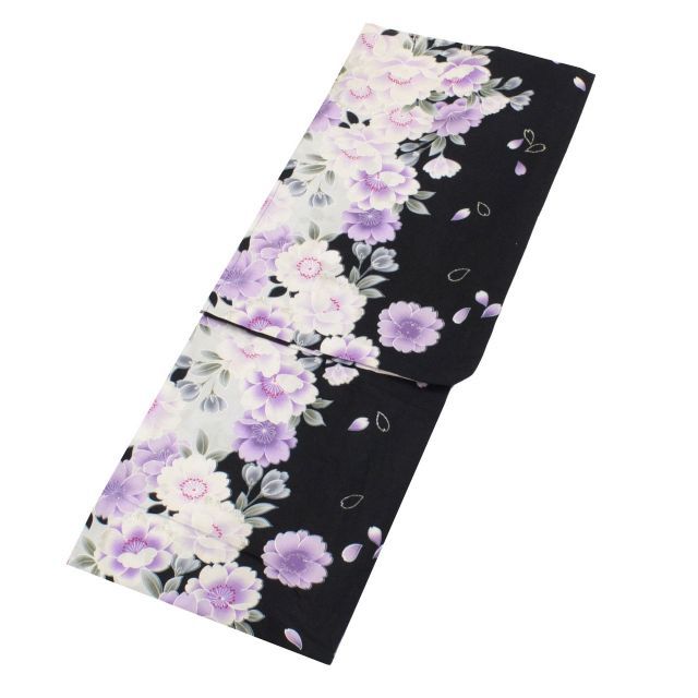 堅牢染 リップル加工 浴衣反物 紺地 千代田絞り 京染 ②☆新品 お