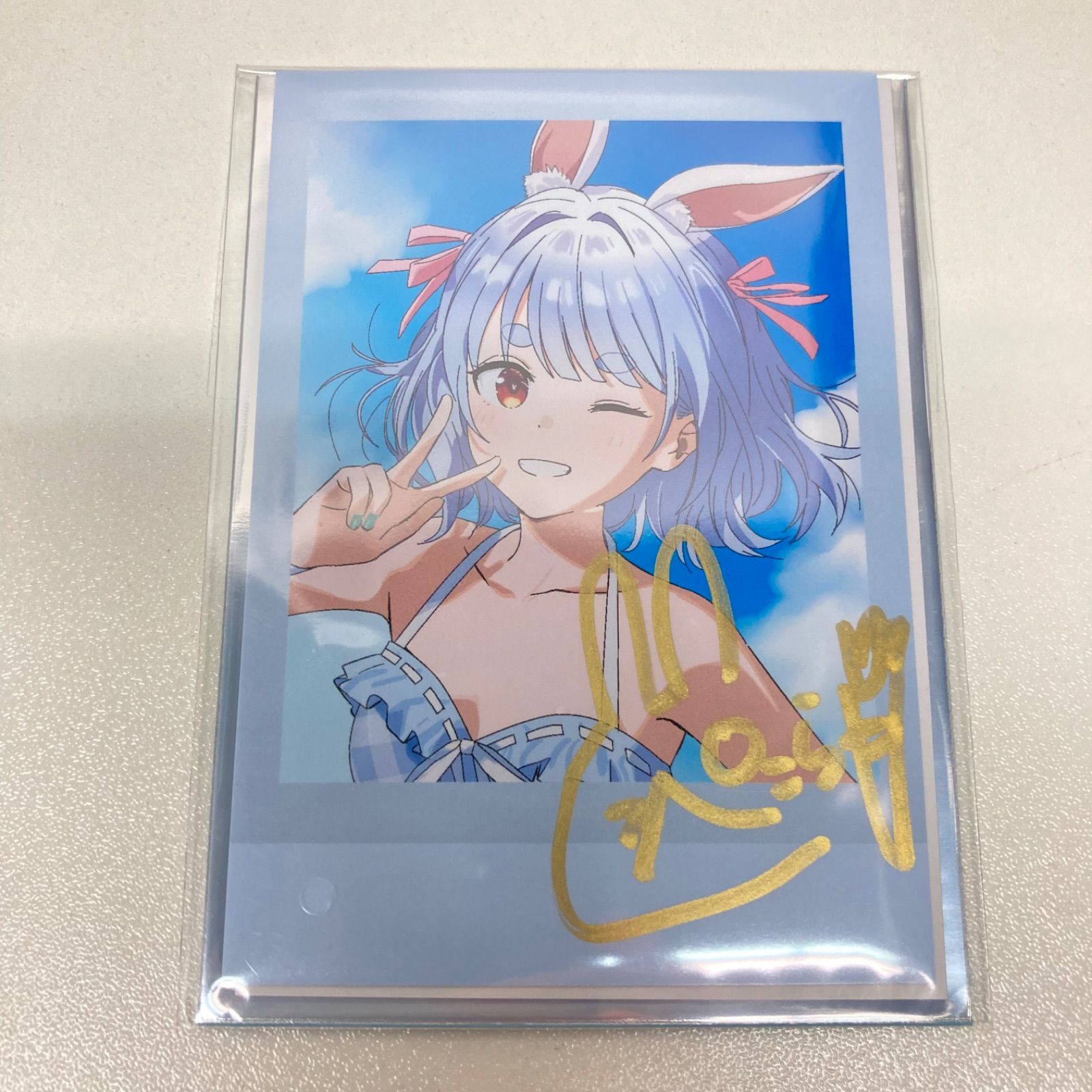 ホロライブ 兎田ぺこら 直筆サイン入りチェキ風ブロマイドカード 活動5