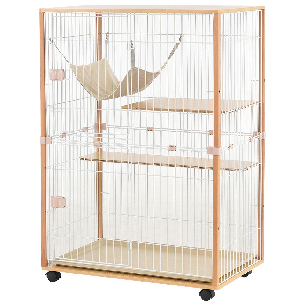 【チーク】猫 キャットケージ ケージ 木製 キャットハウス 留守番 多頭飼い 猫 キャットケージ 木製 キャットハウス ネコ ハウス 留守番 保護 脱走