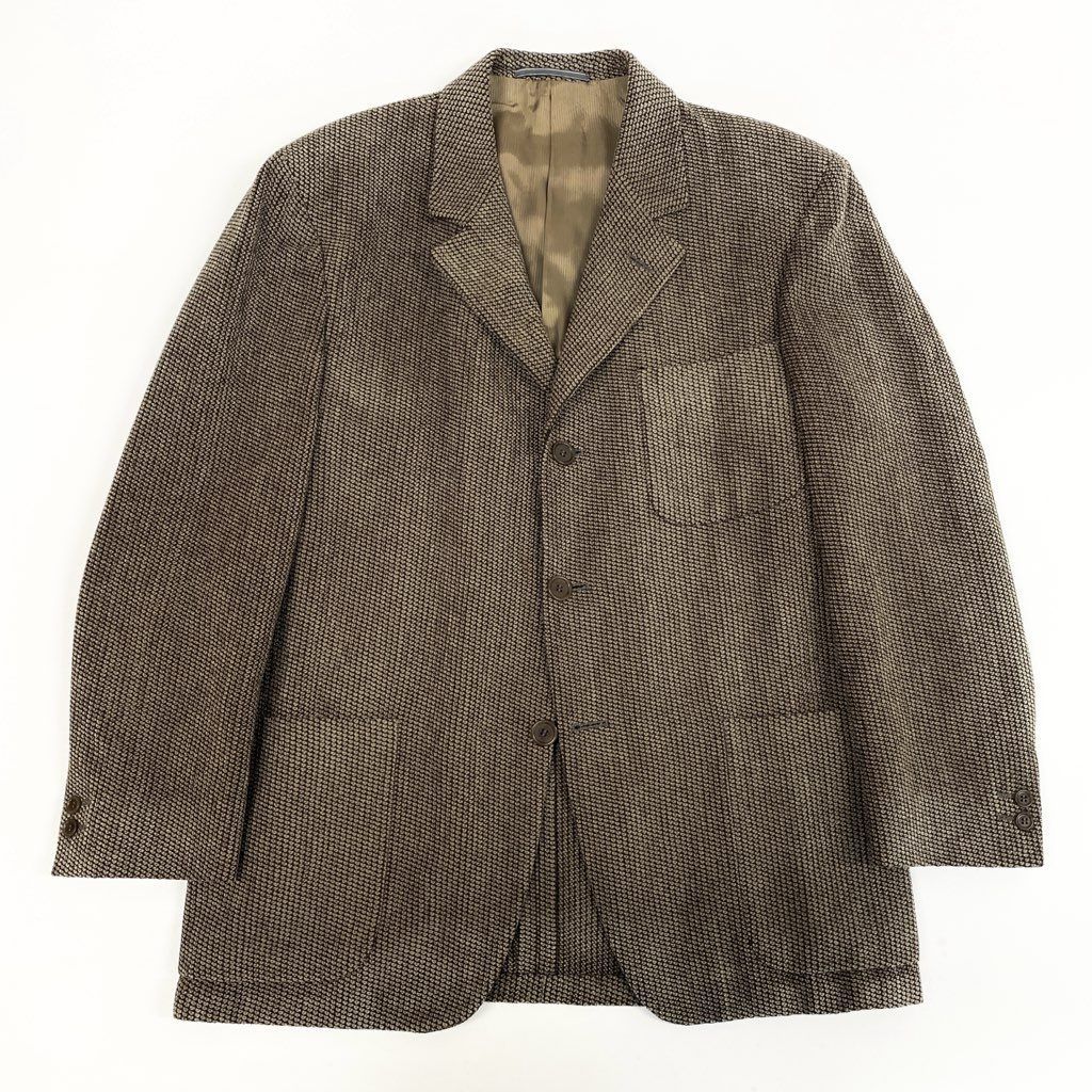 【美品】エルメネジルド ゼニア　テーラードジャケット　ツイード　カシミヤ混　50 23L22 【美品】Ermenegildo Zegna エルメネジルドゼニア テーラード