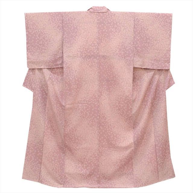 小紋 リサイクル着物 正絹 縮緬 袷 小売 裄66.5cm 身丈159cm M